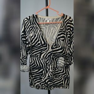 LOFT Zebra print cardigan